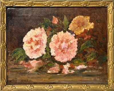 Hermann DELPECH (1864-1945). Jetée de fleurs.