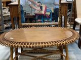 a picture of a table with a mirror on it