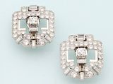pair of art deco diamond earrings