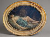 une image d'une peinture représentant une femme allongée sur un lit