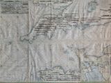 une vieille carte des États-Unis d'Amérique du Nord sur laquelle figure une file de navires