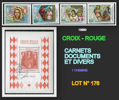 four different stamps of different colors and designs on a black background