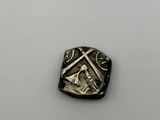 an old silver ring with a masonic symbol on it