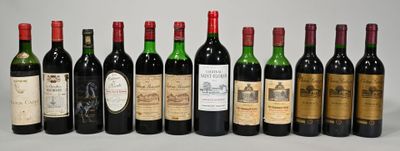 BORDEAUX - Ensemble de 12 flacons composé de : 2 bouteilles,…