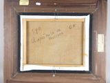 an old picture frame with a message written on it