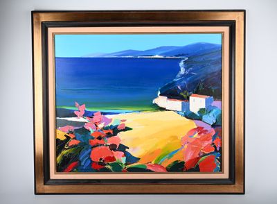 ETCHEVIC Cote Varoise Huile sur toile signée en bas à gauche… - Photo 1