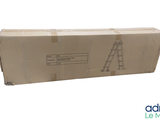 a cardboard box with a ladder on it on a white background