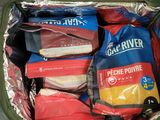 a bag of food that is sitting on the floor