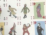 a picture of a playing card with a lot of people on it