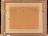 an image of a painting on an easel with a wooden frame