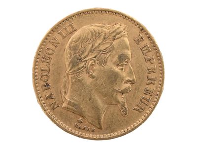 Pièce de 20 francs or Napoléon III tête laurée, 1867. Petite… - Photo 1