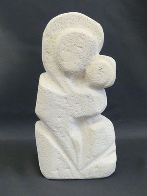 Dans le goût d'Albert TORMOS (XXe) - Vierge à l'Enfant - en …