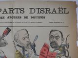 an old newspaper with a cartoon of a man and a woman