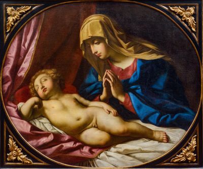 an image of a painting of a woman with a child