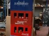 several crates stacked on top of each other in a warehouse
