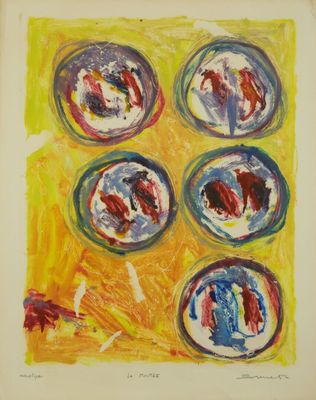 Jean-Marc BRUNET (XXe). La Montée. Monotype. Signée en bas à…