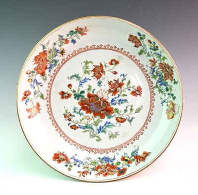 a plate with a floral design on it
