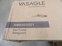 VASAGLE Cadre de lit avec tête de lit en tissus gris 140 x 1… (photo 6)