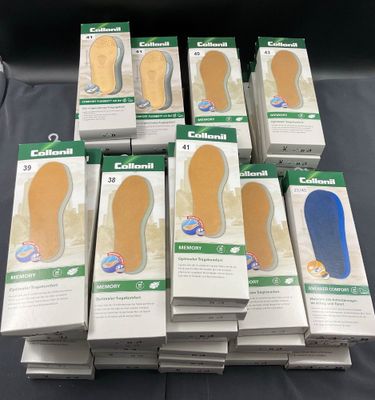 six pairs of foot pads are stacked on top of each other