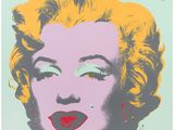 une image représentant un tableau de Marilyn Monroe sur fond vert