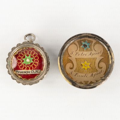two lockes that are sitting next to each other on a table
