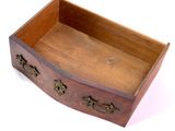 a small wooden box with a drawer on it