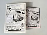 a comic book opened to show a page of comics