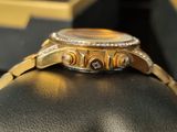 a watch that is sitting on the arm of a chair