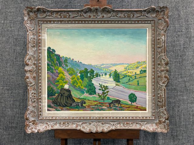 MOREAU Louis (Châteauroux 1883- Malakoff 1958). « Bergère avec so...