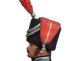 figurine of a soldier with a red plume on his head