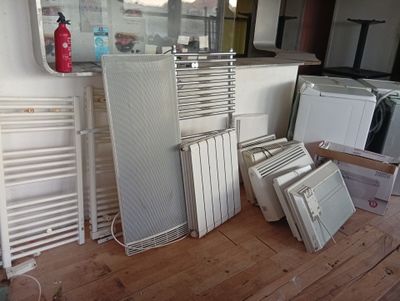 many different types of radiators in this room