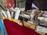 a cart full of electronic devices on a table