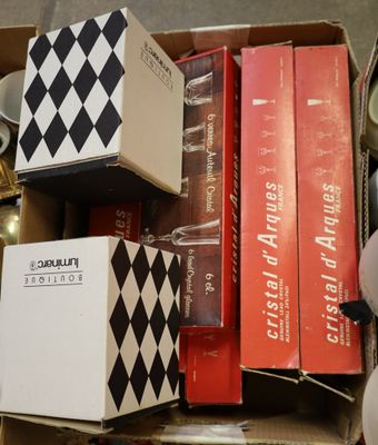 a box full of books sitting on the floor