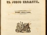 an old book with a picture of a man riding a horse on top of it