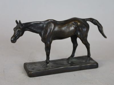 GASTON D'ILLIERS (1876-1932), D'APRÈS Cheval Épreuve en bron… - Photo 1