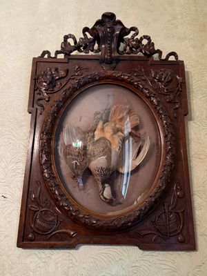 a picture of a picture of a pheasant in a frame