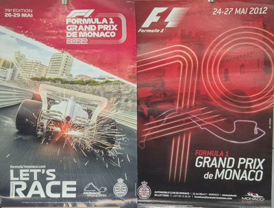 deux affiches pour le Grand Prix de Formule 1 de Monaco
