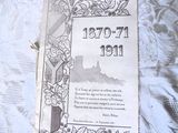 an old book with a picture of a castle on it