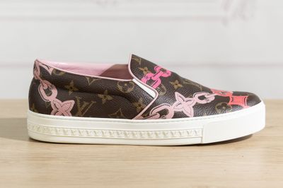 Baskets sans lacets Louis Vuitton ornées de flamants roses