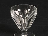 an image of a clear glass bowl on a black background