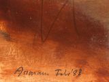 an image of a close up of a painting of a person on a horse