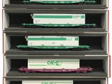 a close up of a stack of train cars on a white background