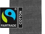 a close up of a gray ironing board with a logo on it