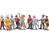de nombreuses figurines représentant différents types de personnes sur un fond blanc
