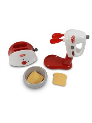 une image représentant un ensemble de cuisine pour enfants comprenant un grille-pain et un saladier