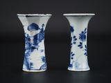 paire de vases chinois bleus et blancs