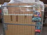 a cart that has some boxes on it in a warehouse