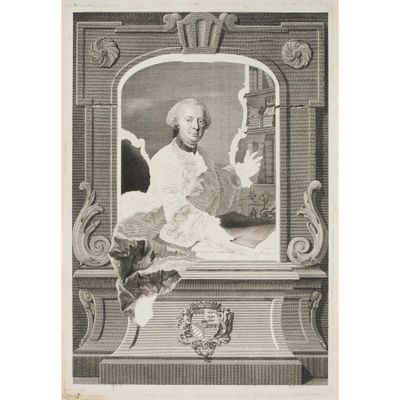 une vieille photo en noir et blanc d'un homme assis devant un téléviseur