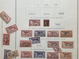 a lot of stamps on a sheet of paper