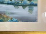 a picture of a painting on the wall of a room
